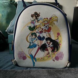 Sailor Moon mini backpack from BoxLunch. Double sided with 3 zipper compartments